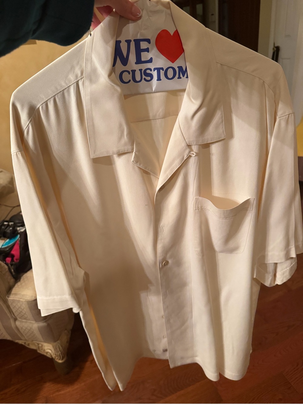 Tommy Bahama Cream Short-Sleeve Camp Shirt
